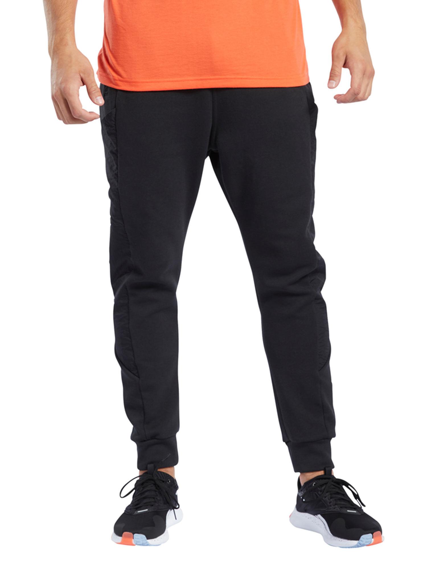 ts knit-woven jogger black training track pant