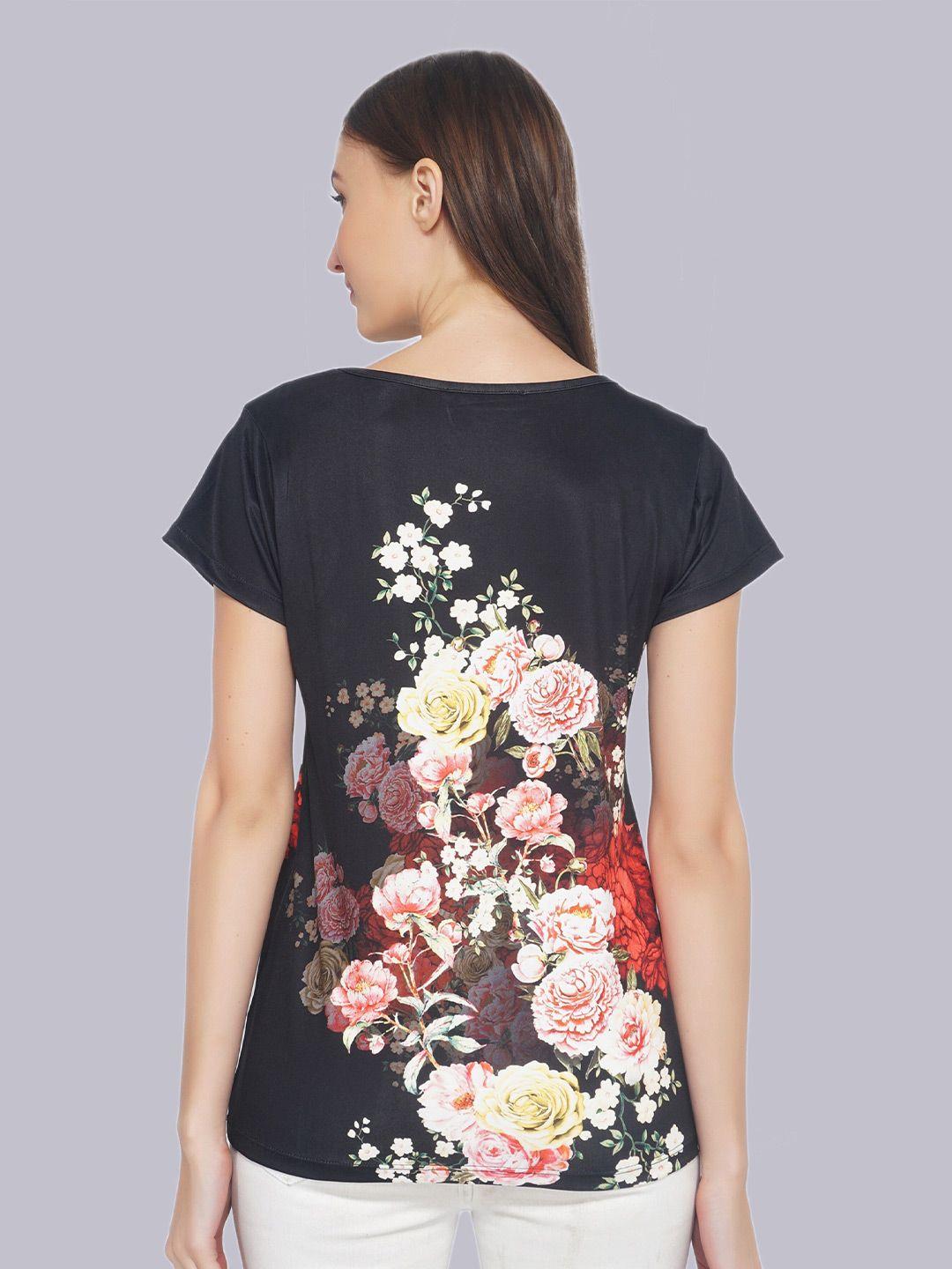 tsm black floral print top