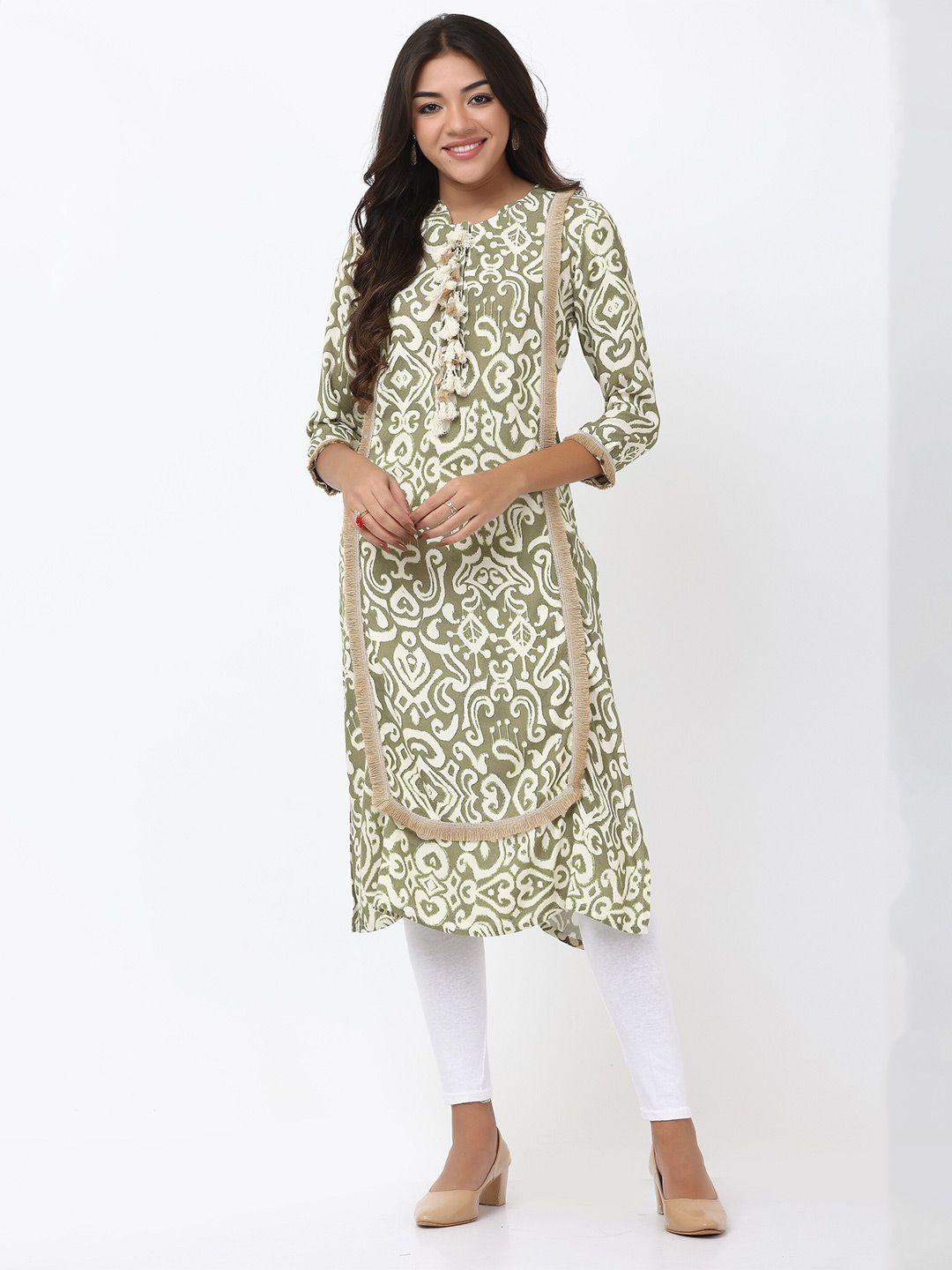 tsm printed gotta patti straight kurta