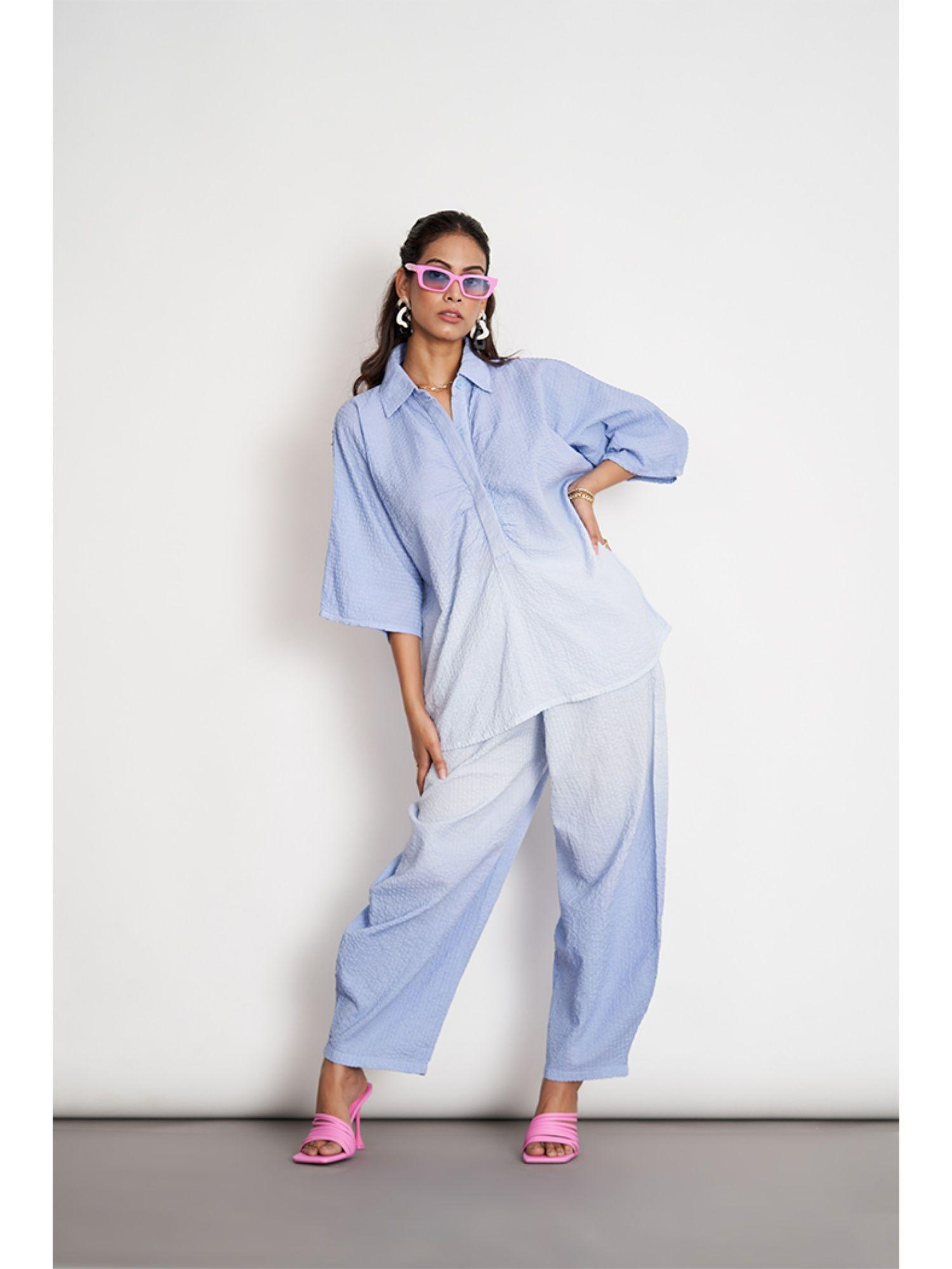 tsuki zen co ord set languid blue (set of 2)