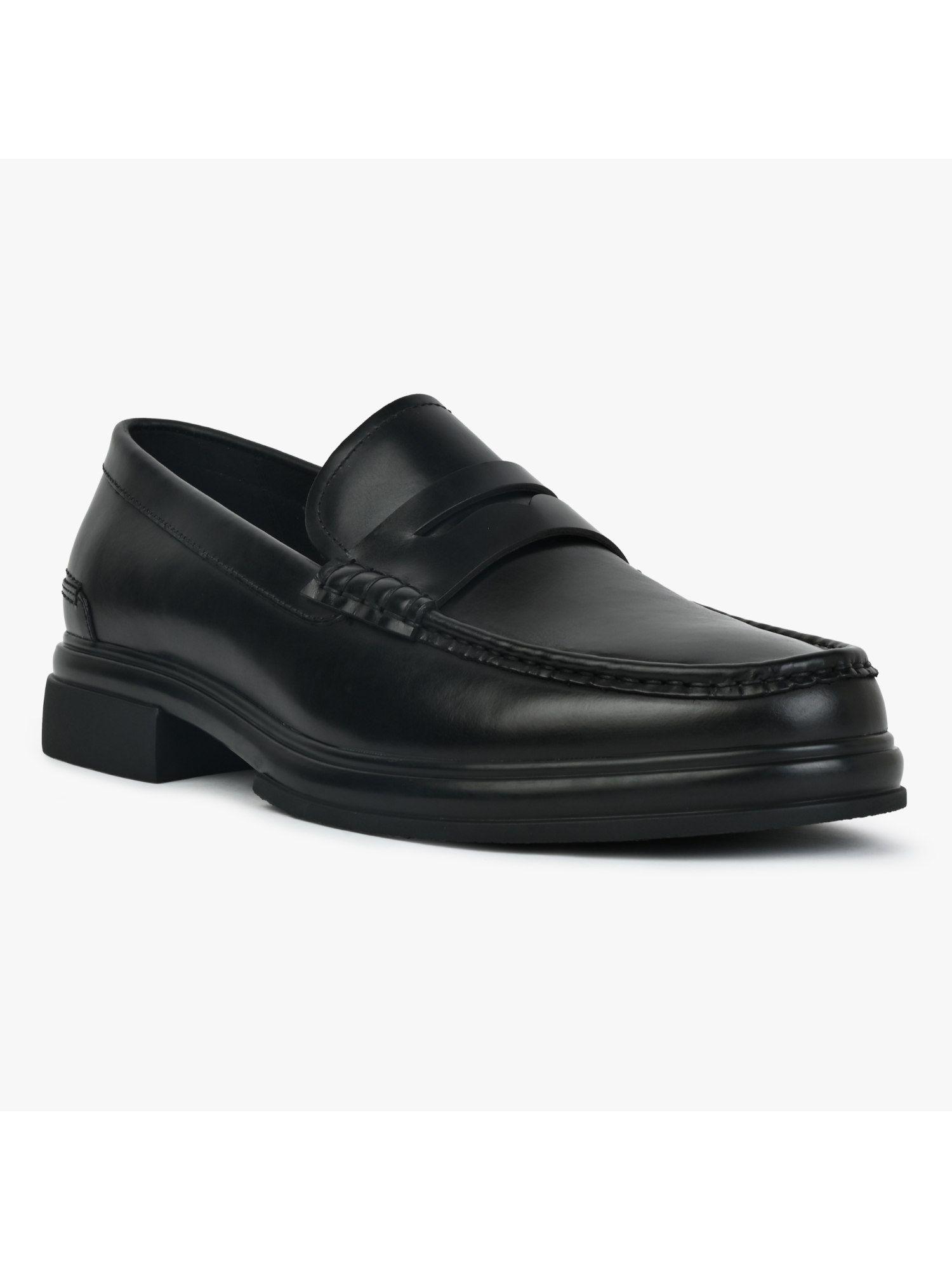 tucker001 black leather formal loafers