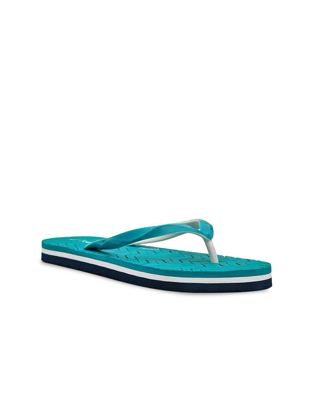 tucson women sea green & black rubber thong flip-flops