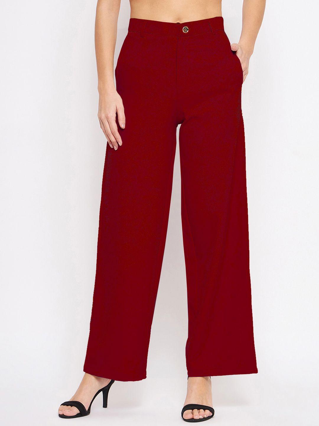 tulip 21 women italian flared high-rise easy wash parallel trousers