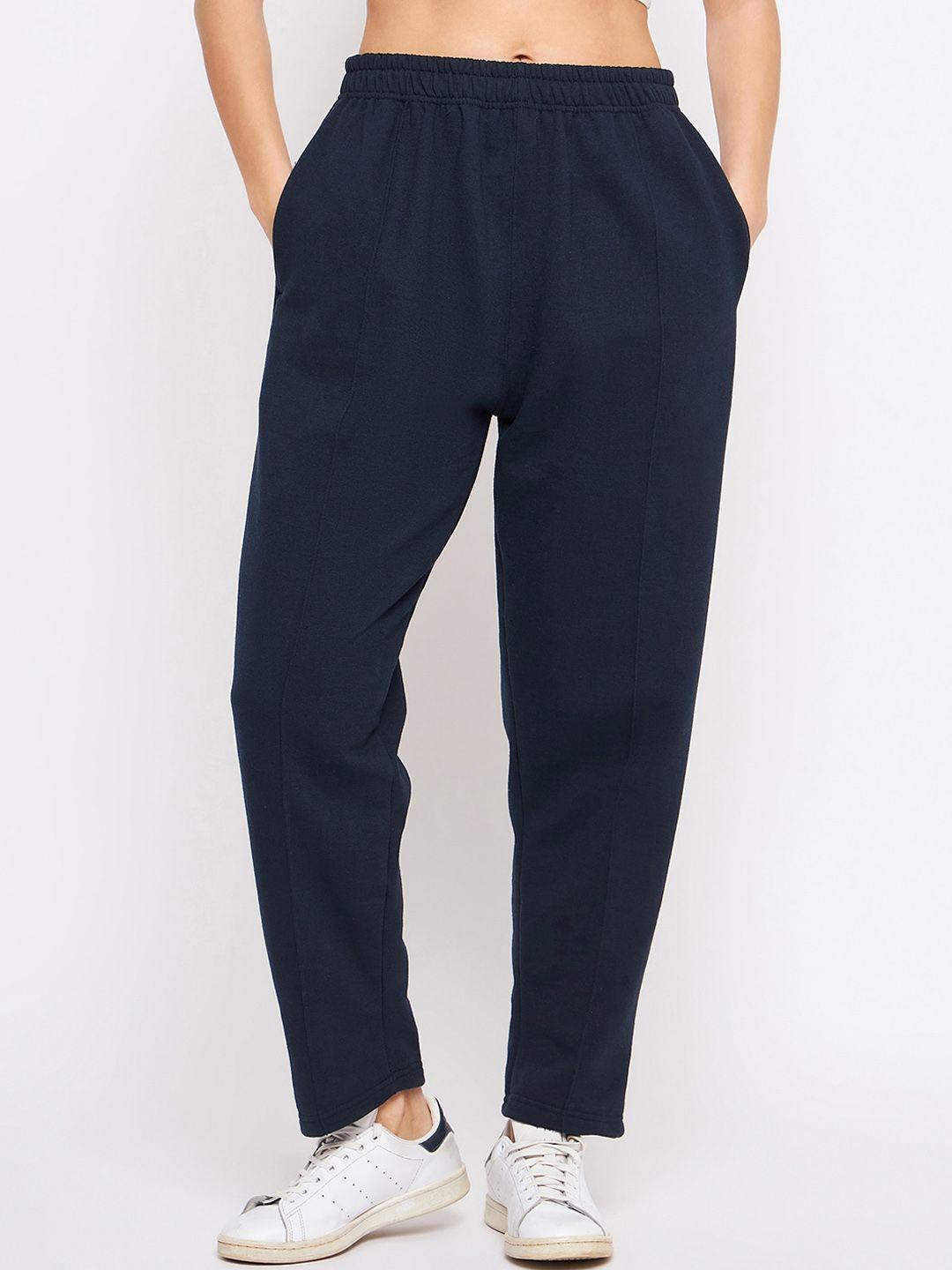 tulip 21 women mid-rise relaxed-fit fleece track pants