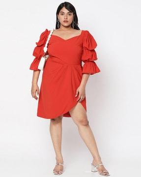 tulip dress with tiered sleeves