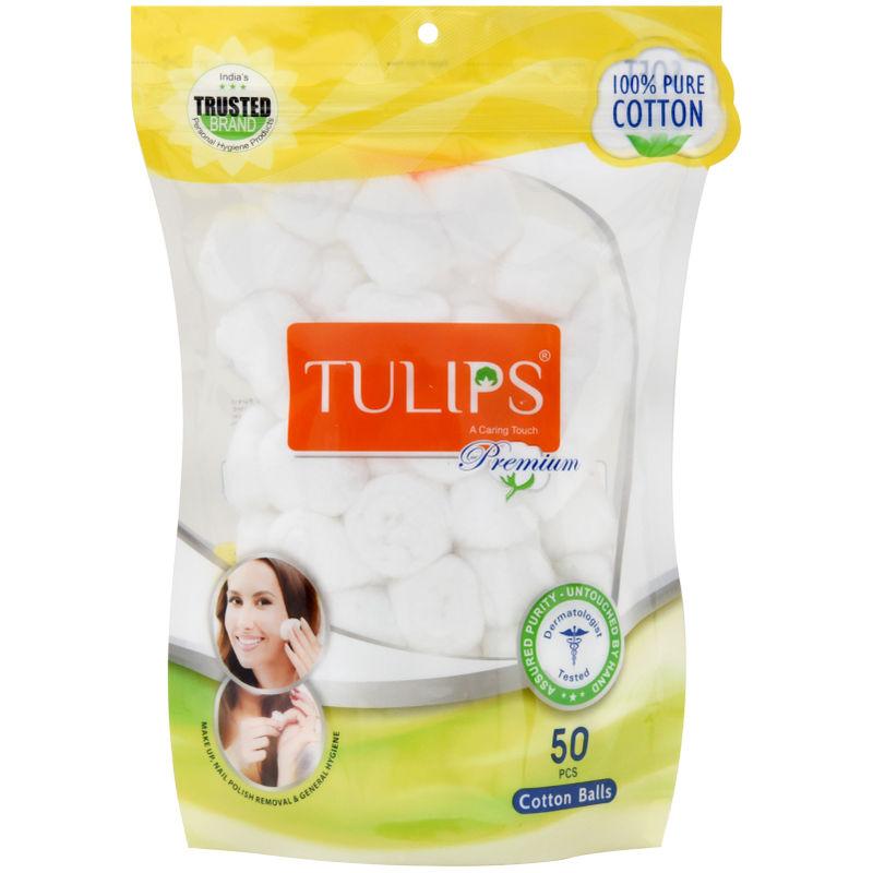 tulips premium white cotton balls