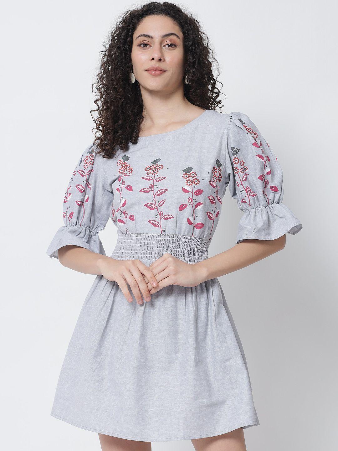 tulsattva grey floral dress