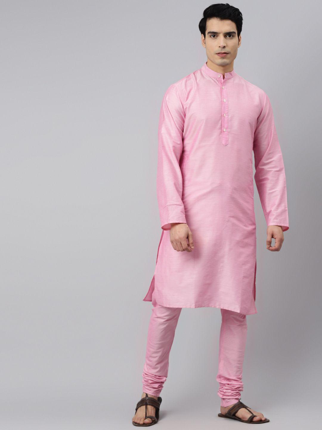 tulsattva men pink kurta with churidar