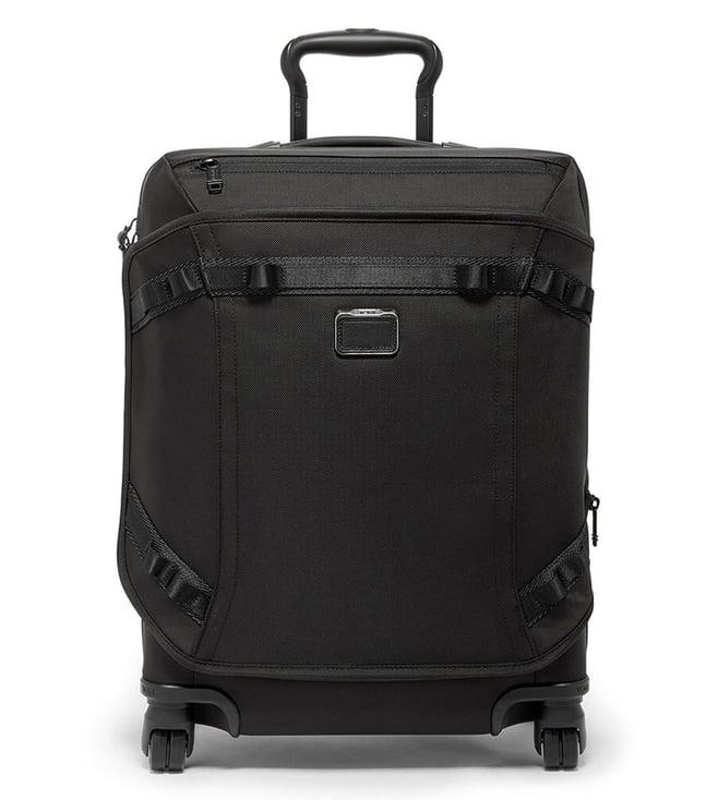 tumi black alpha bravo continental medium carry-on luggage