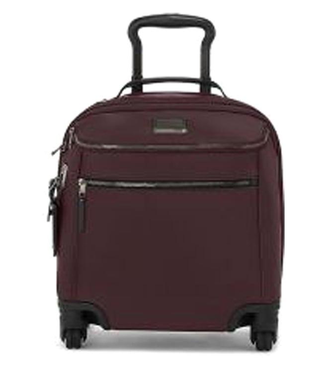 tumi deep plum voyageur oxford small carry-on luggage