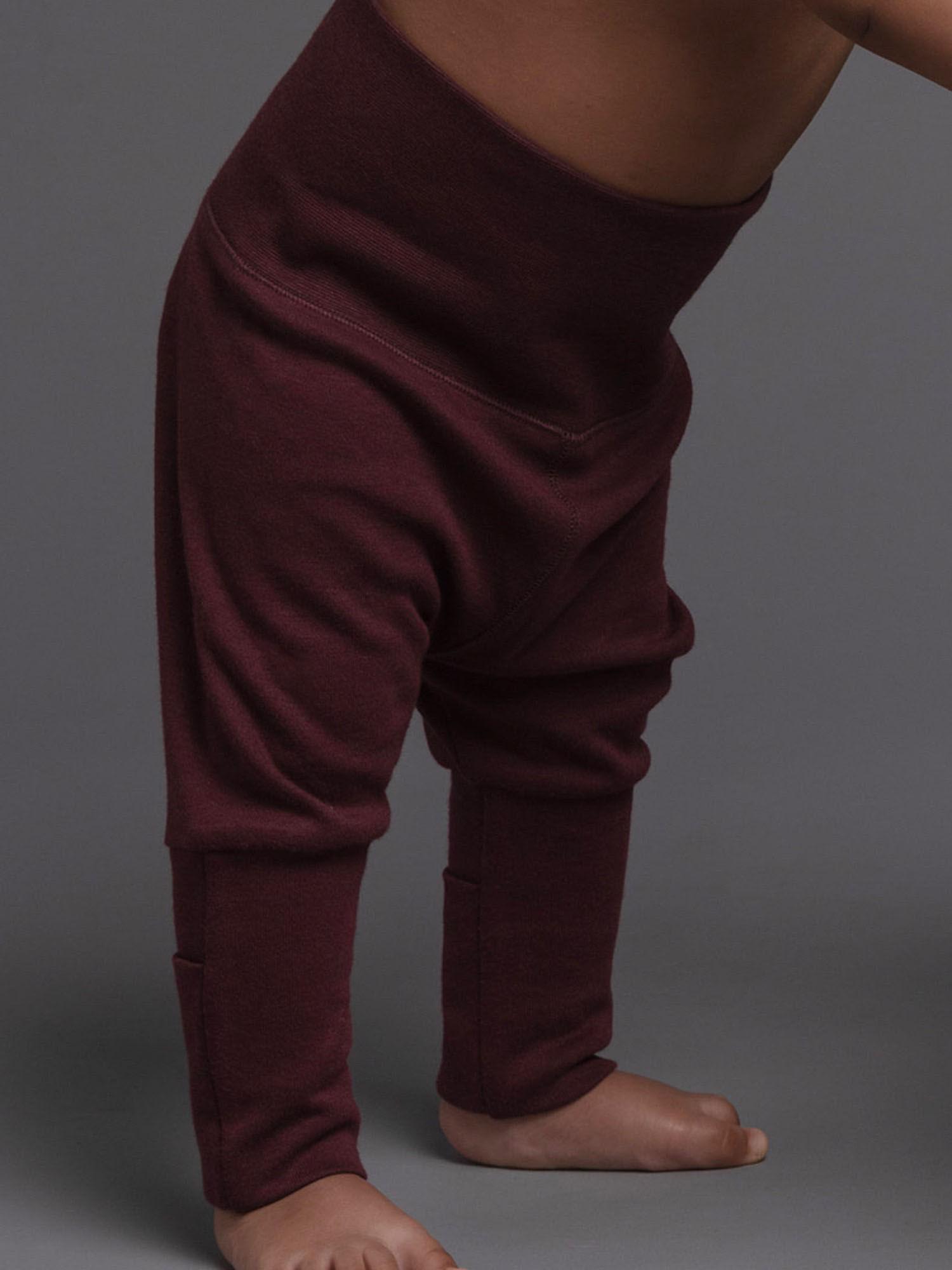tummy pants in maroon