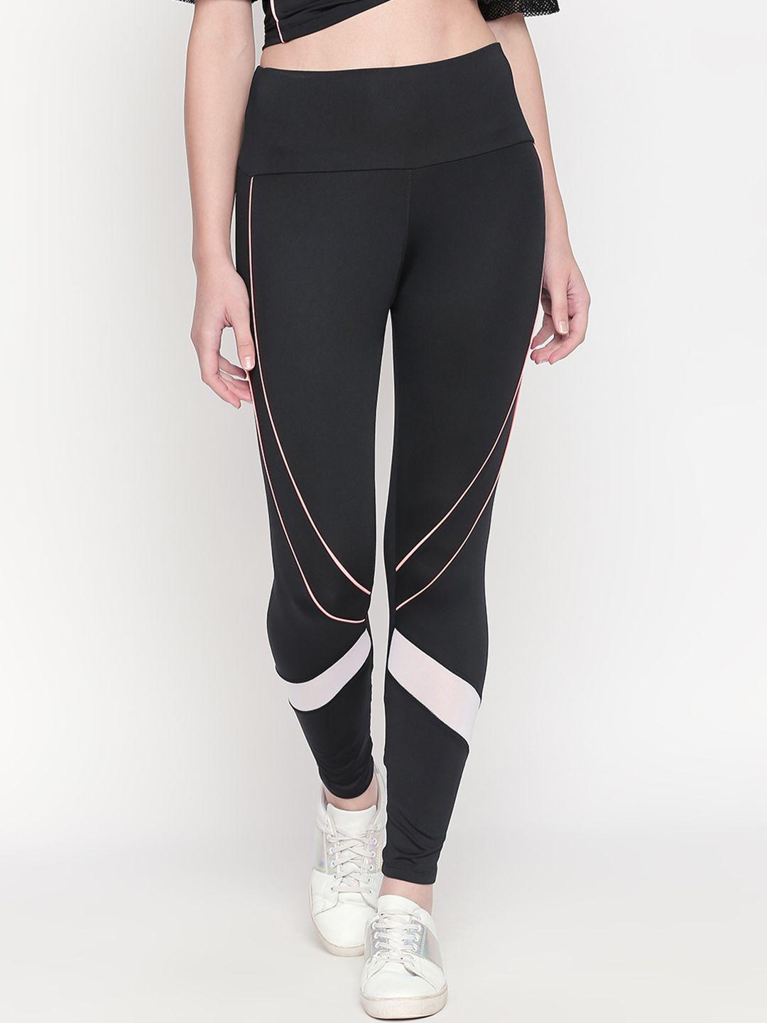 tuna london women black solid slim-fit track pants