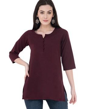 tunic with 3/4th sleeves