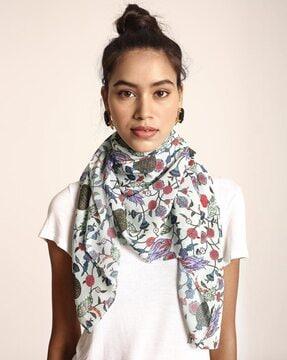 turkish print crepe scarf