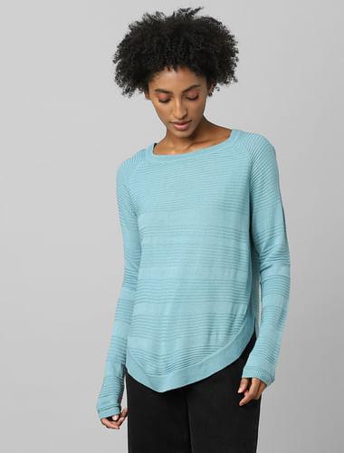 turquoise knitted pullover