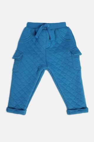 turquoise solid full length casual boys regular fit pants