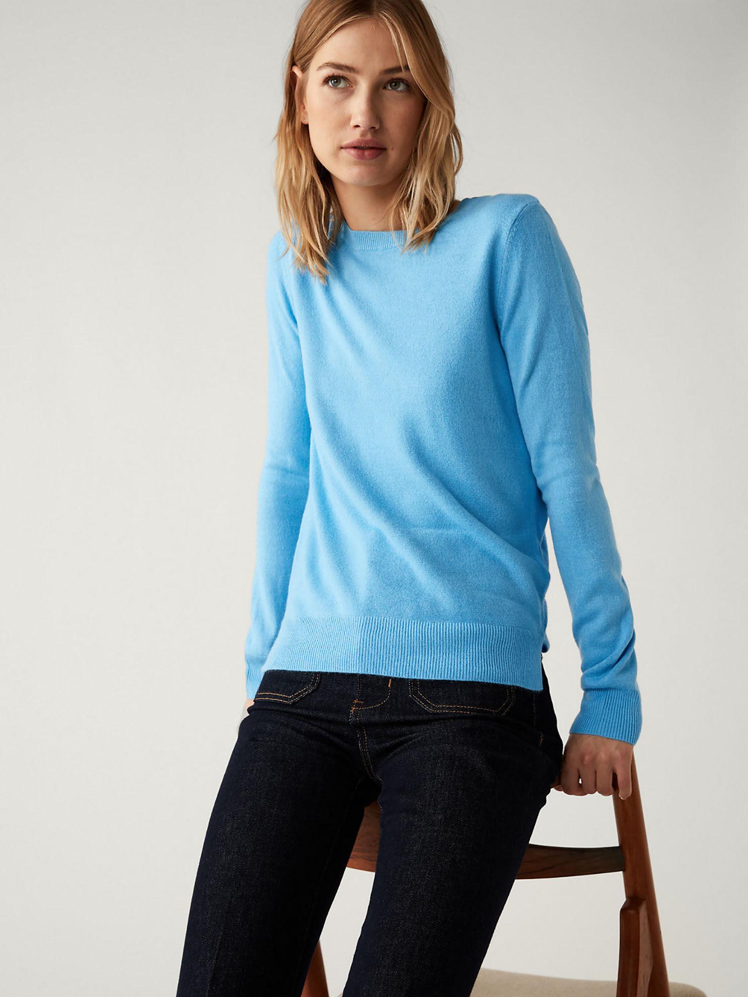 turquoise supersoft crew neck sweater