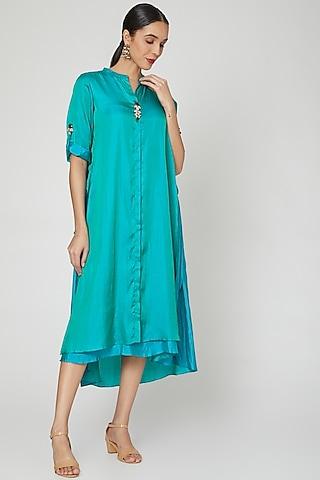 turquoise tunic dress with layers