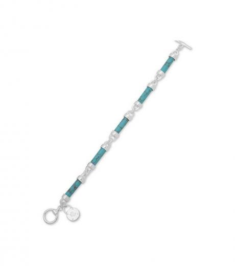turquoise barrel bead flex bracelet