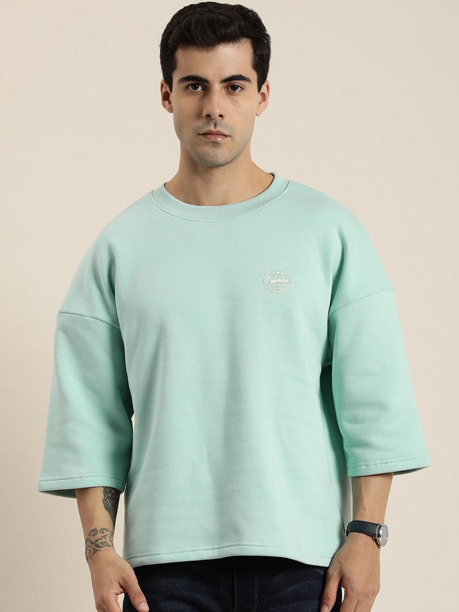 turquoise blue oversized sweatshirt