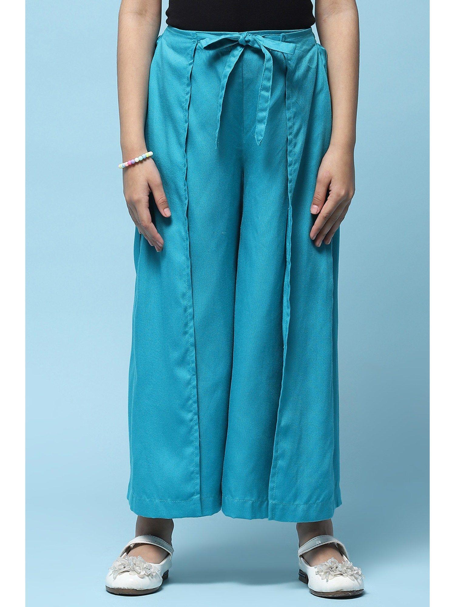 turquoise girls cotton loose pant