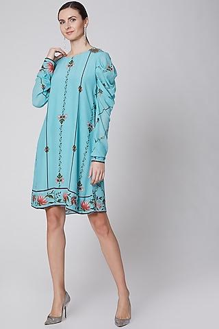 turquoise printed tunic