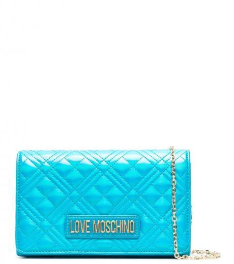turquoise quilted small crossbody bag