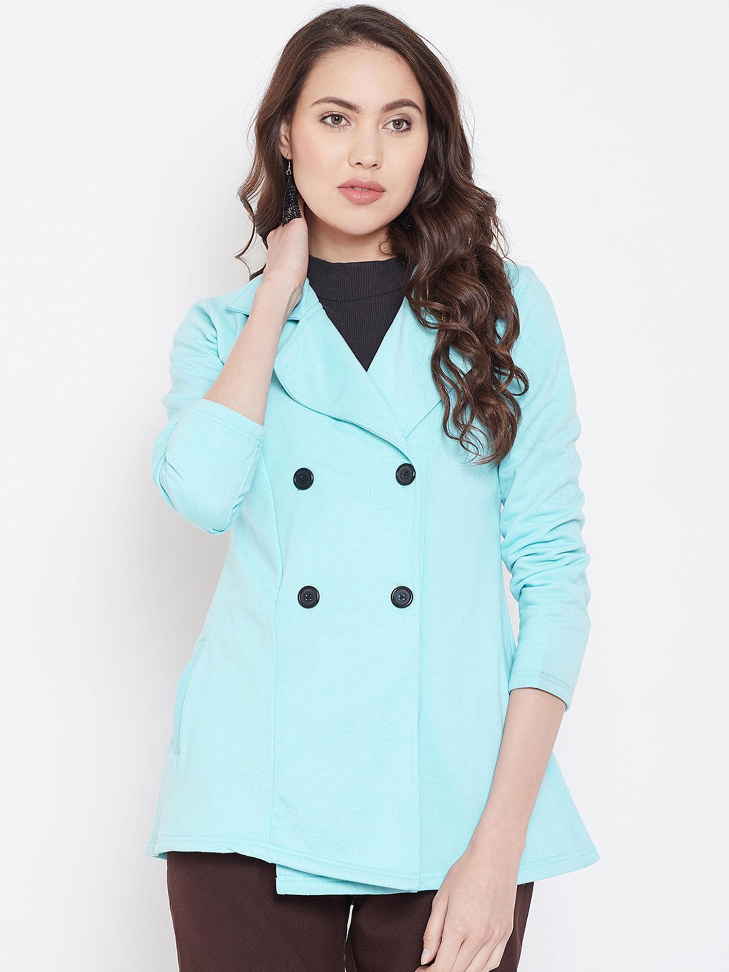 turquoise solid coat