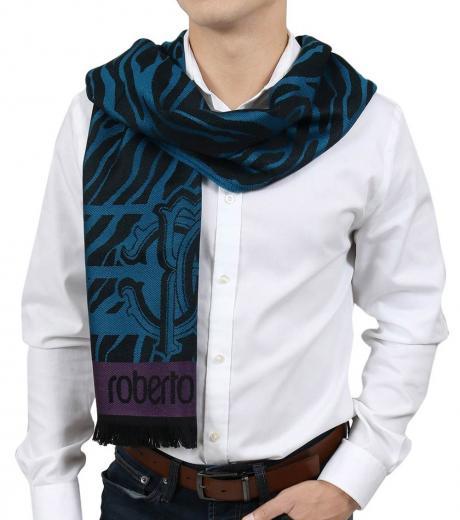 turquoise tiger print scarf
