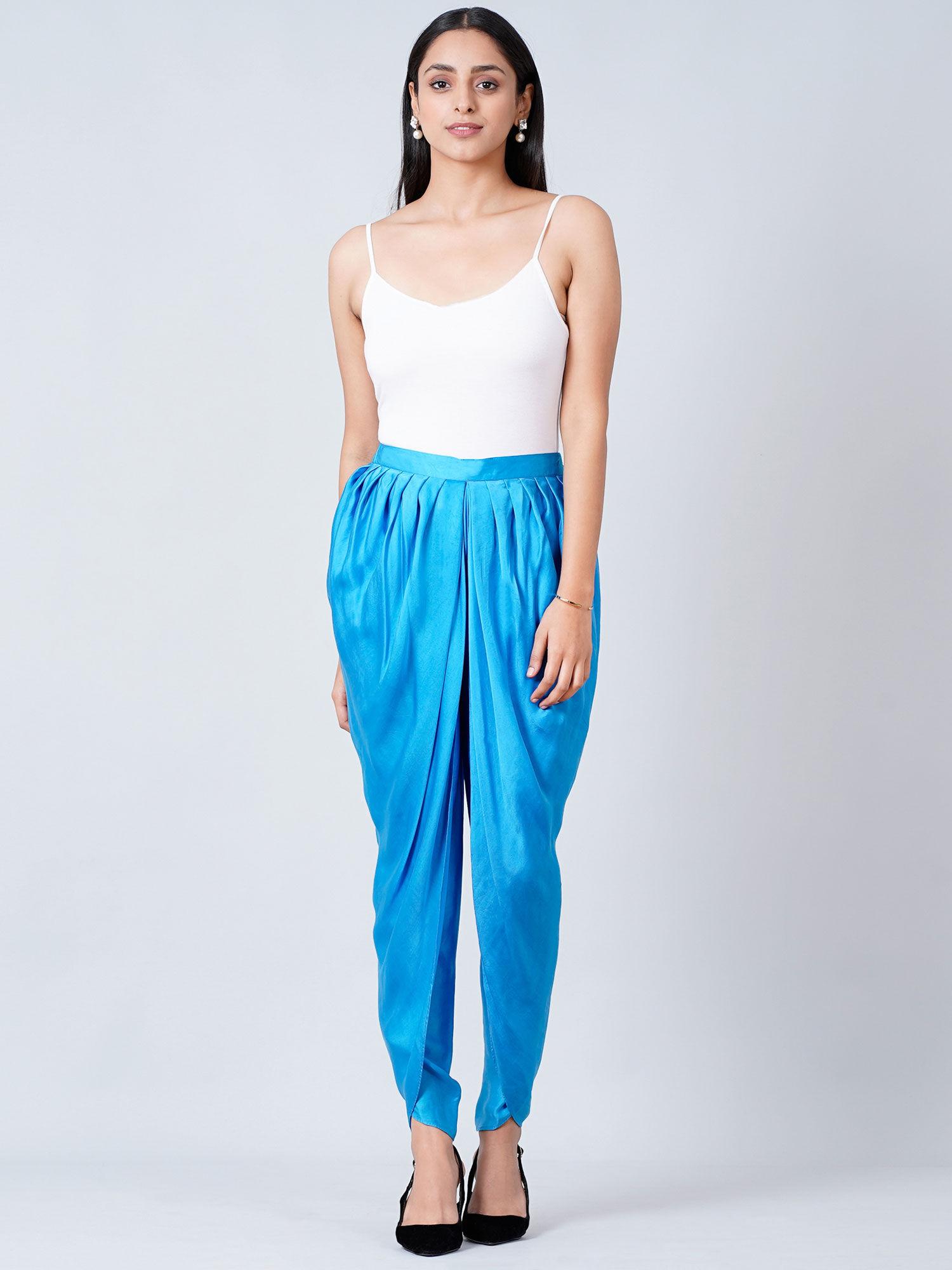 turquoise tulip pants