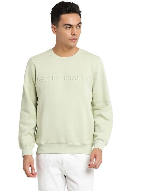 turtle light green regular fit sweatshirt