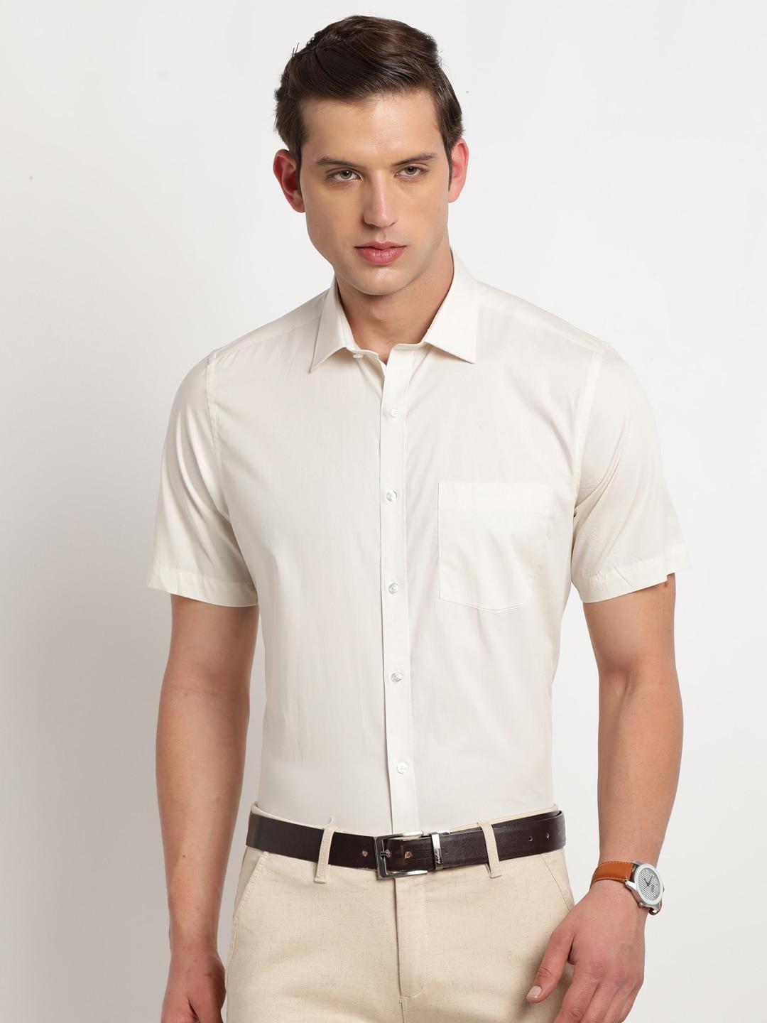 turtle modern spread collar regular fit pure cotton formal shirt