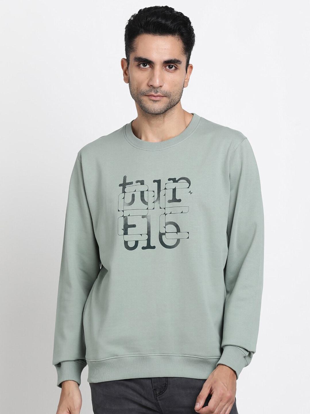 turtle typography printed terry cotton sweatshirt
