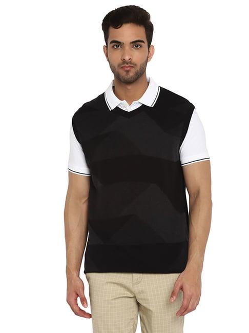 turtle black & grey cotton regular fit sweater