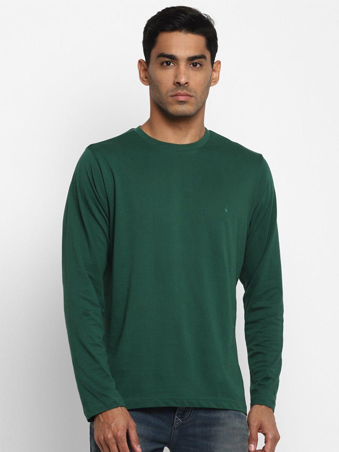 turtle men green pure cotton slim fit t-shirt