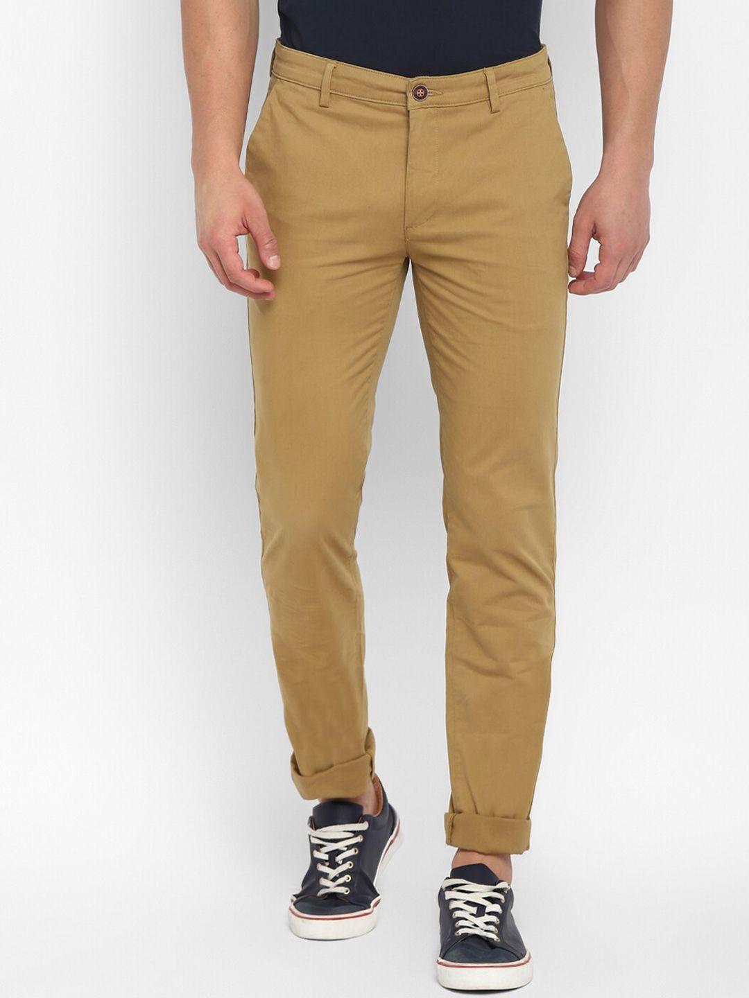 turtle men khaki skinny fit easy wash trousers