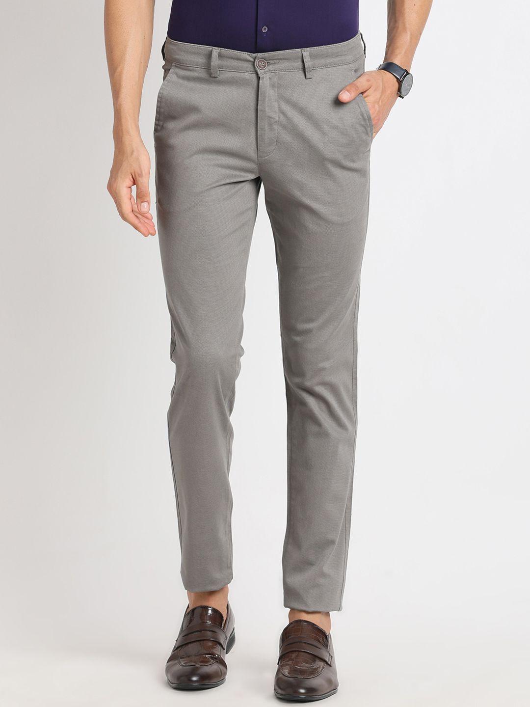 turtle men mid-rise smart tapered fit chinos trousers