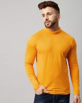 turtle-neck henley t-shirt