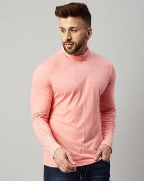 turtle-neck henley t-shirt