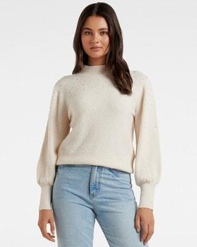 turtle-neck pullover sweater