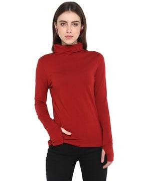 turtle-neck slim fit t-shirt