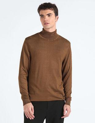 turtle neck solid sweater