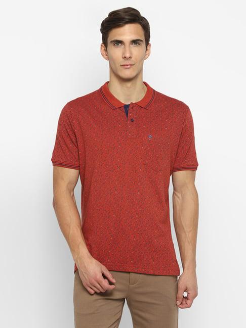 turtle red slim fit printed polo t-shirt