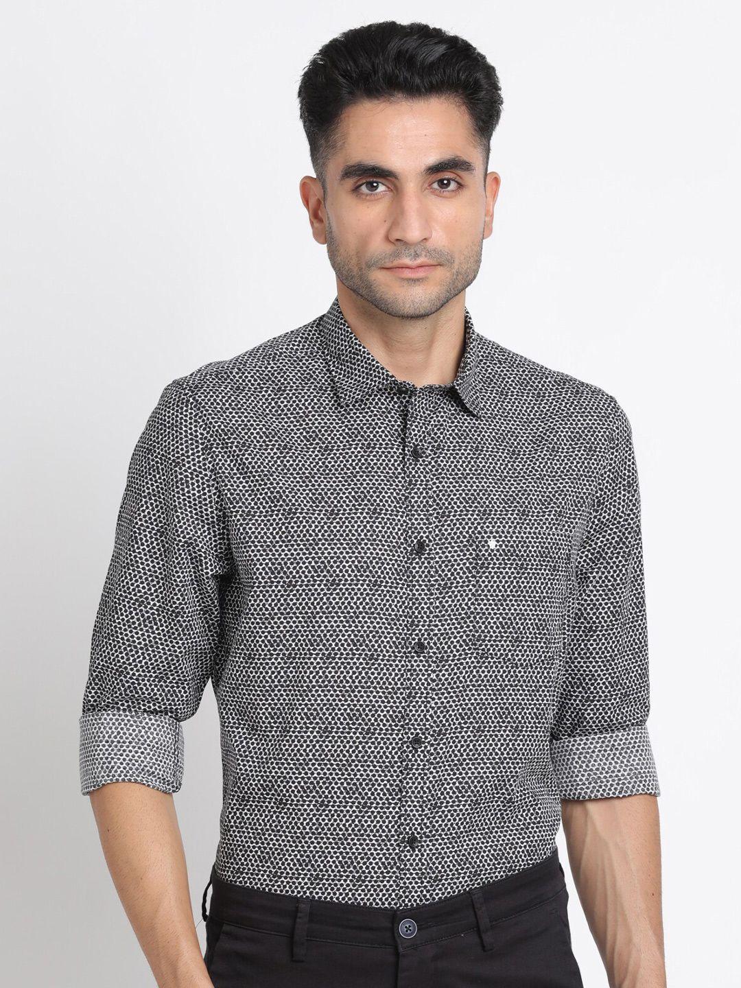 turtle relaxed regular fit abstract printed casual shirt