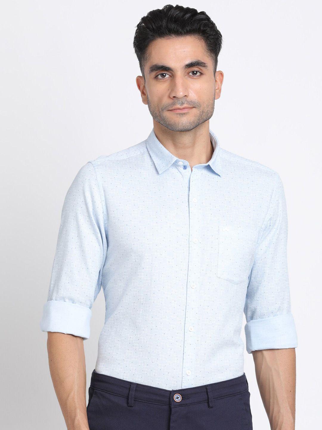 turtle relaxed regular fit micro ditsy printed casual shirt
