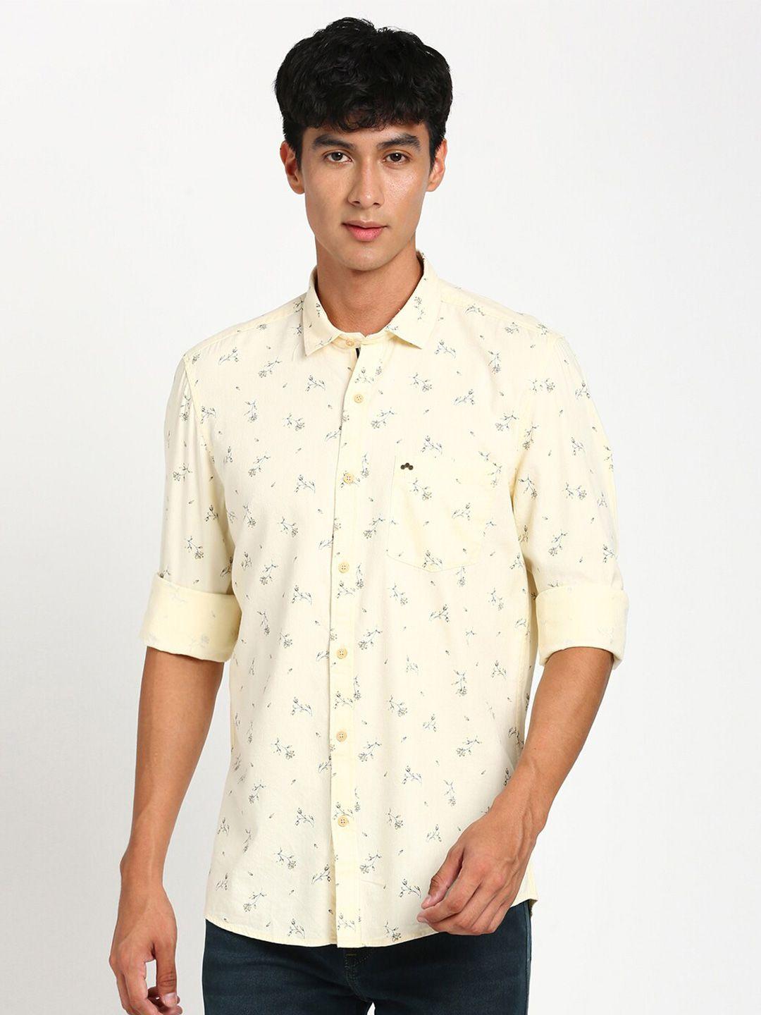 turtle relaxed slim fit floral printed casual shirt