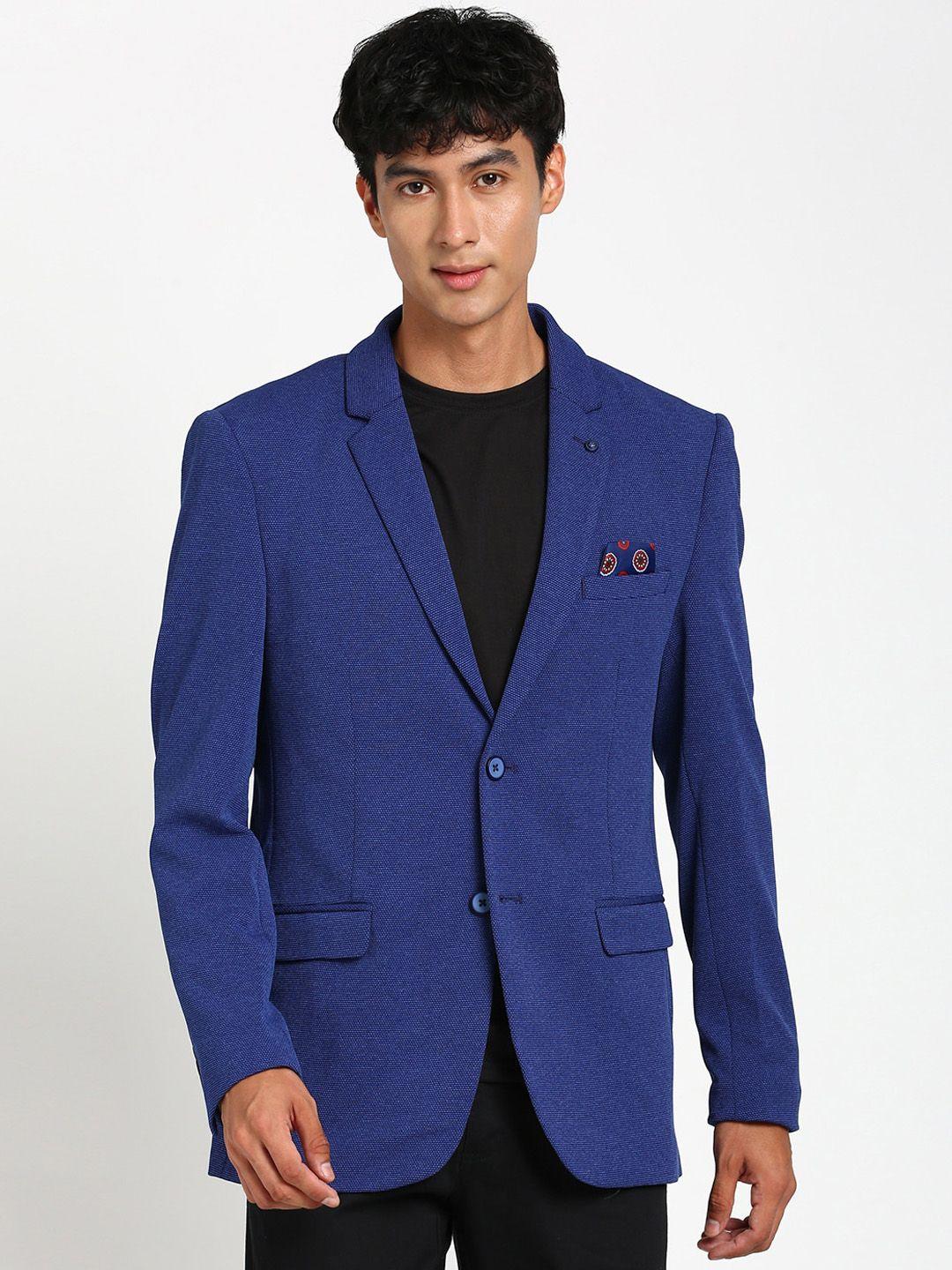 turtle self-design slim-fit single breasted casual blazer