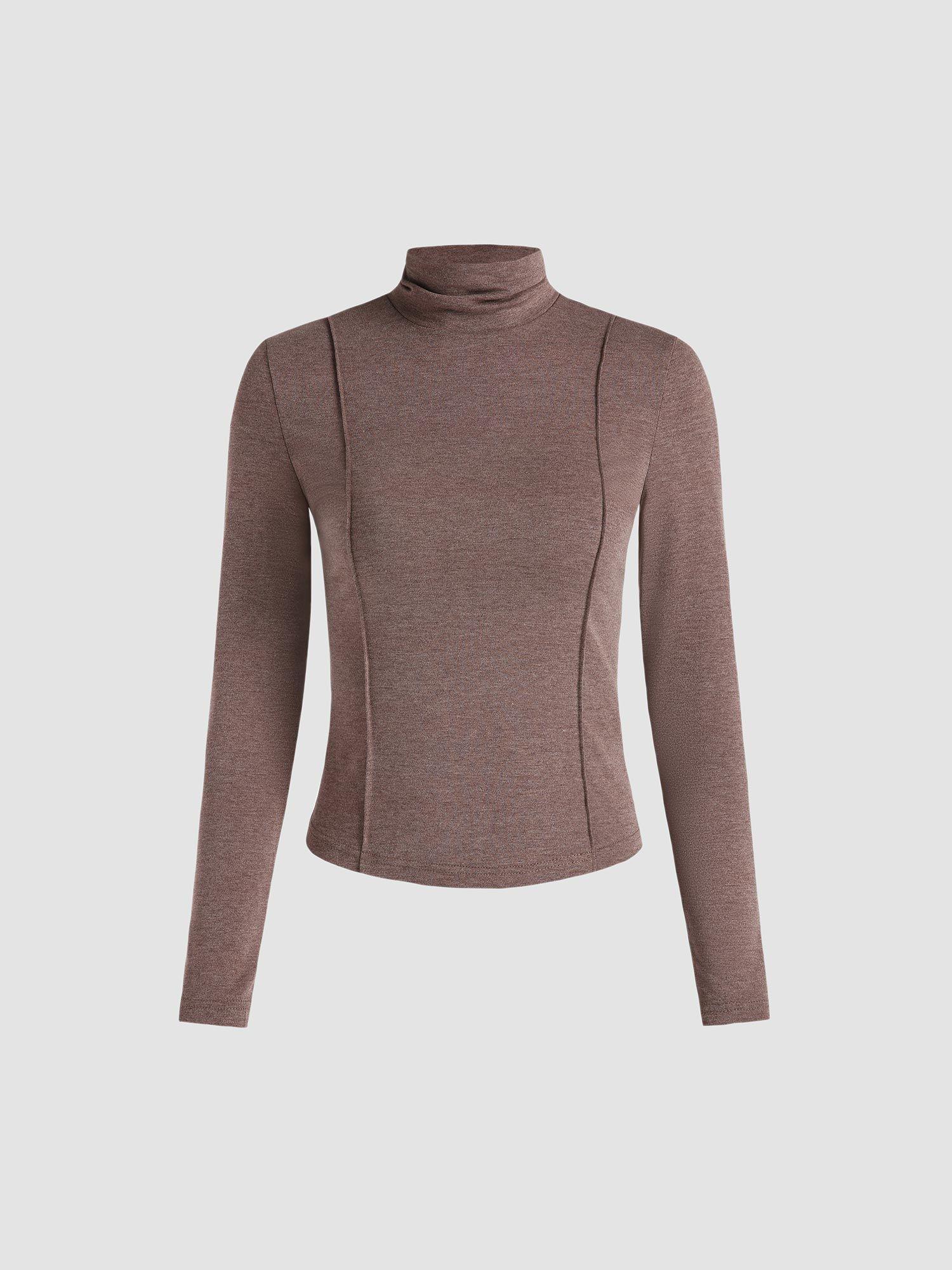 turtleneck stitching top