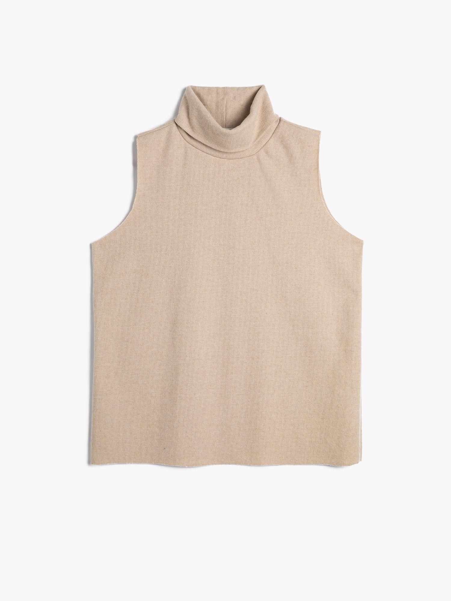 turtleneck undershirt basic ribbed sleeveless