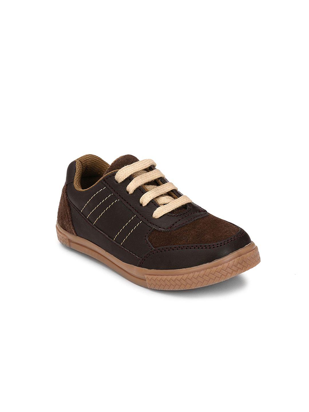 tuskey boys brown leather sneakers